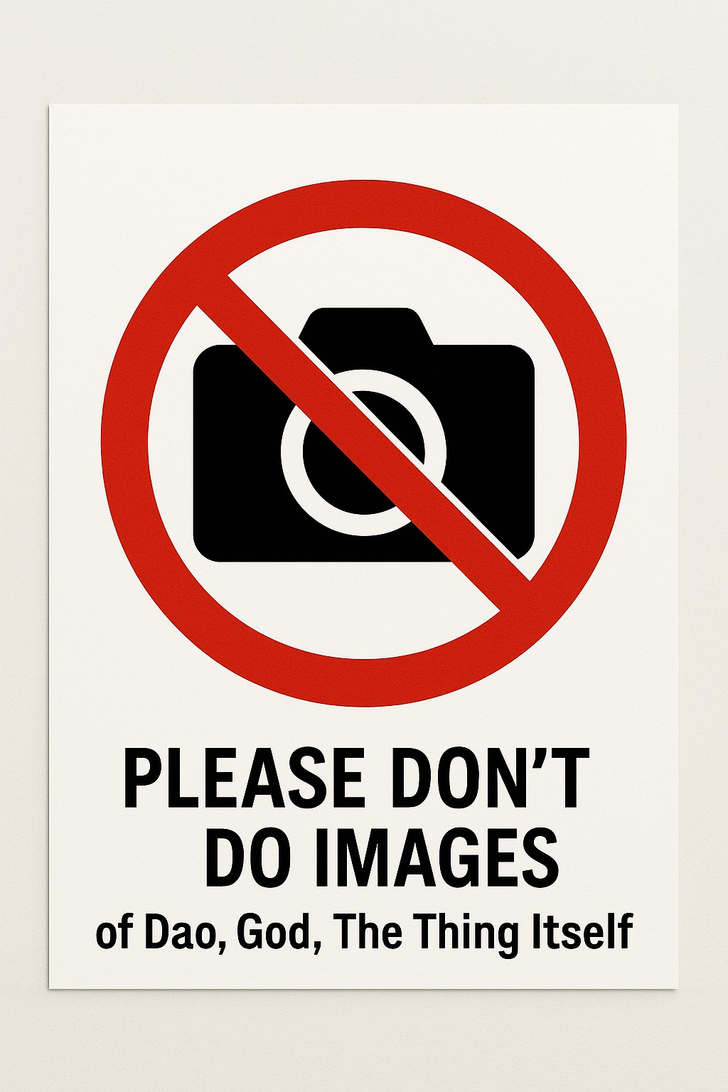 No Foto – Poster von Lukas Wollny